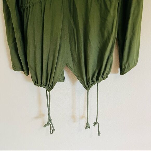 Band of Gypsies Women's Olive Green Hooded Boho Jacket Size Medium - Picture 5 of 9